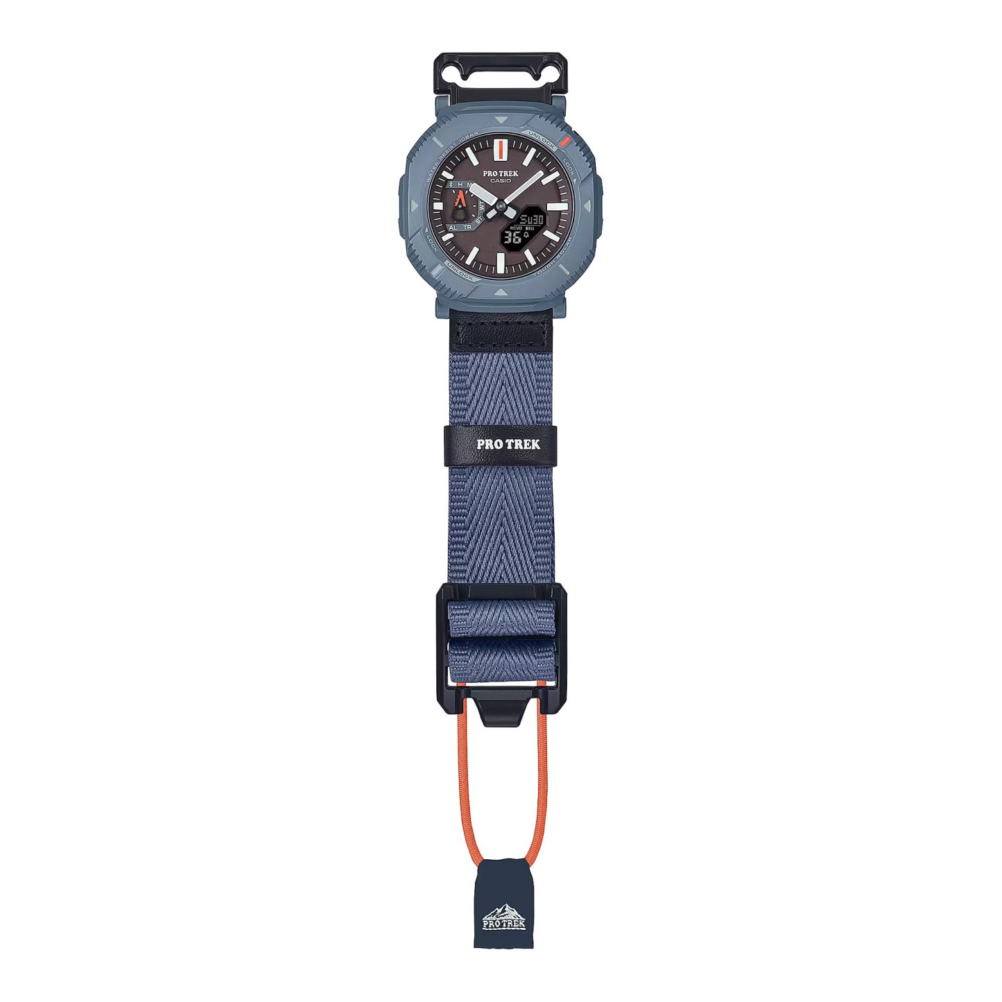Casio PROTREK PRJ-B001B-2 Solar Bluetooth Smartphone Link Men's Outdoor Hiking Watch (Blue, Cloth Band)