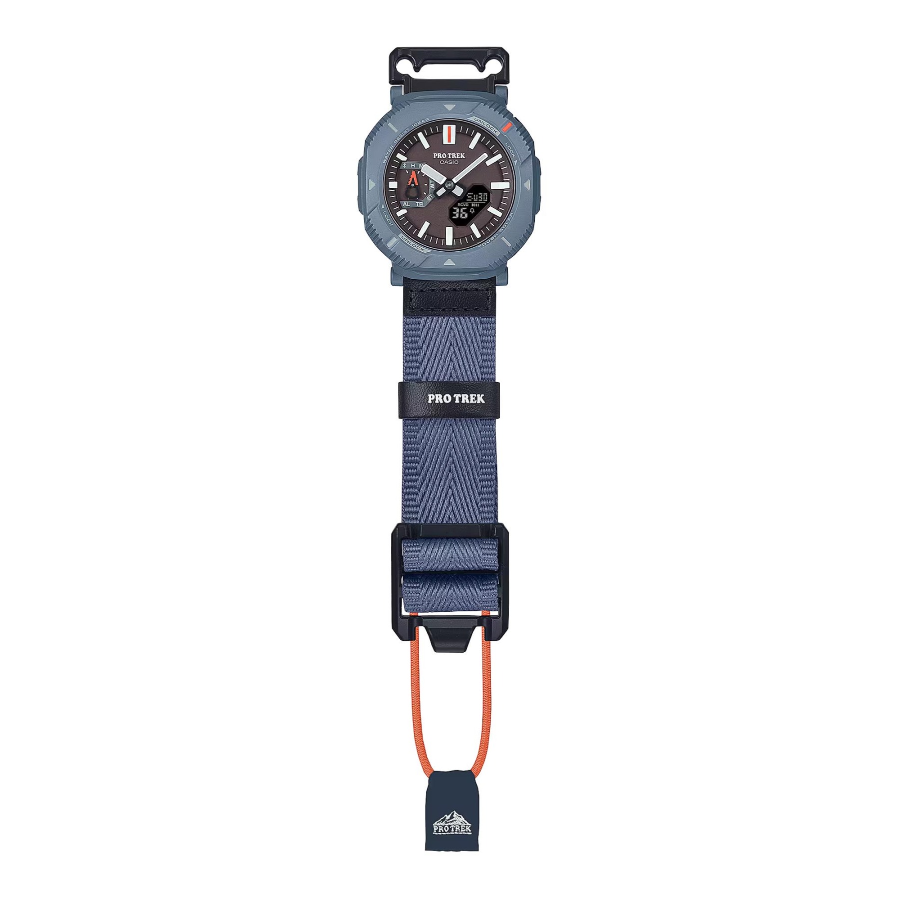 Casio PROTREK PRJ-B001B-2 Solar Bluetooth Smartphone Link Men's Outdoor Hiking Watch (Blue, Cloth Band)