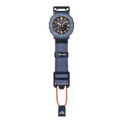 Casio PROTREK PRJ-B001B-2 Solar Bluetooth Smartphone Link Men's Outdoor Hiking Watch (Blue, Cloth Band)