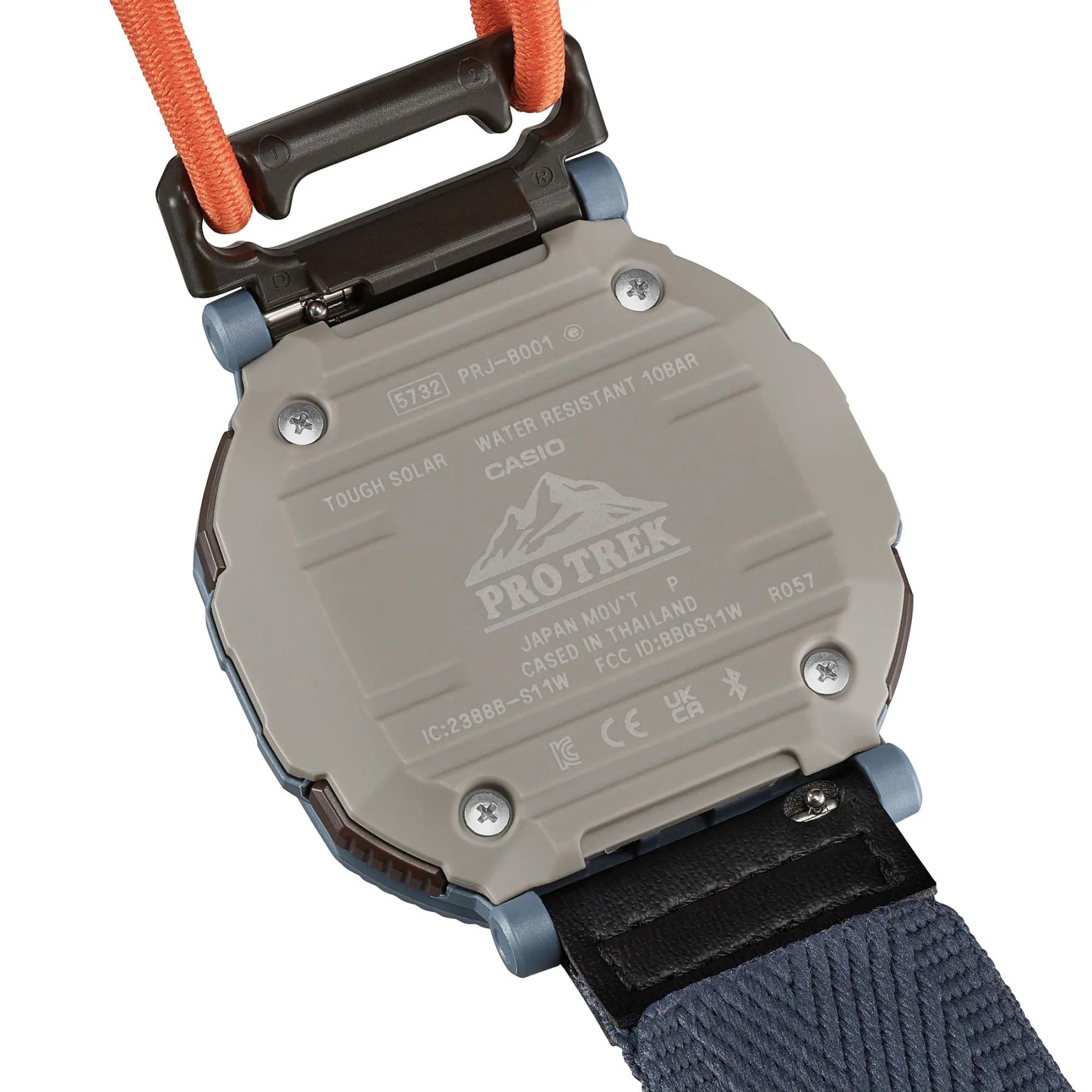 Casio PROTREK PRJ-B001B-2 Solar Bluetooth Smartphone Link Men's Outdoor Hiking Watch (Blue, Cloth Band)