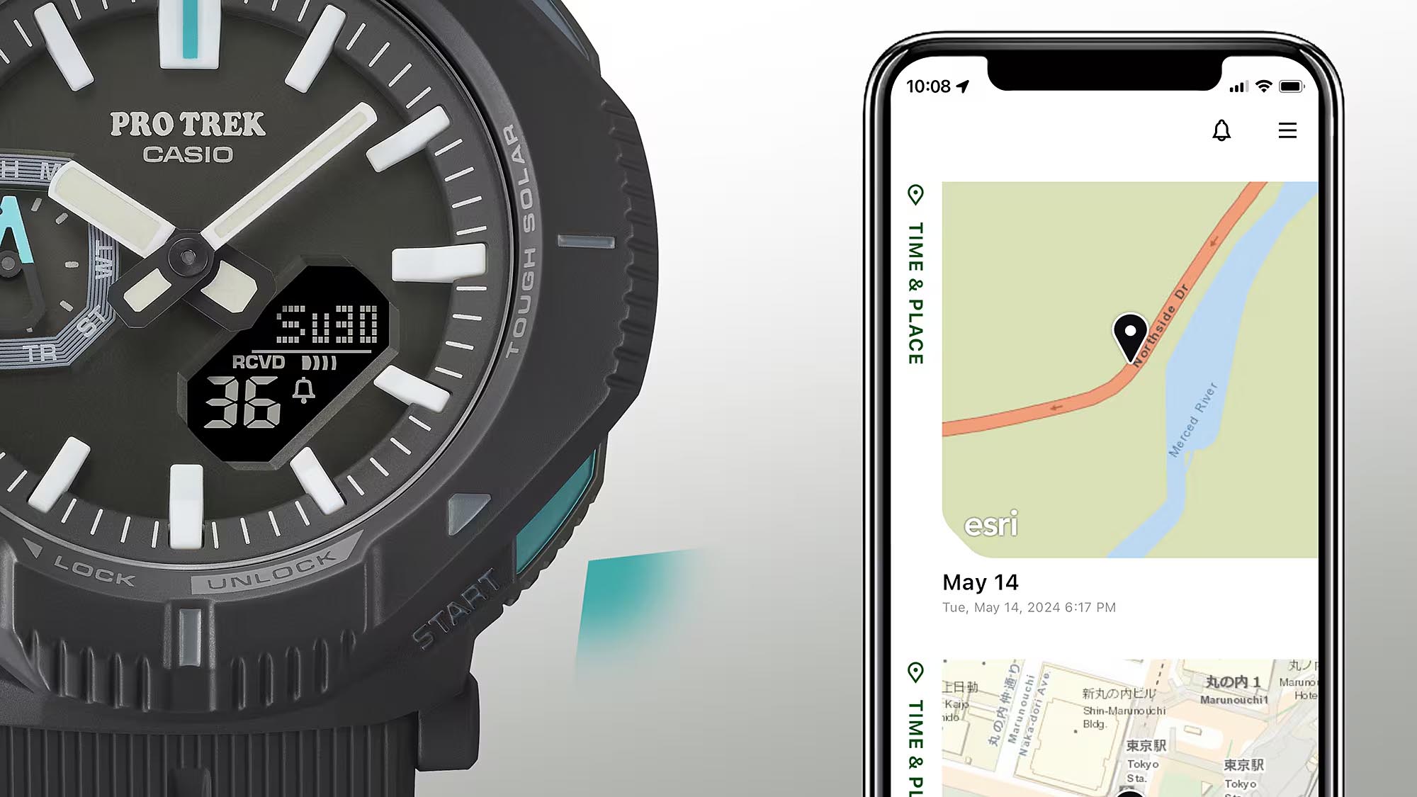 Casio PROTREK PRJ-B001B-2 Solar Bluetooth Smartphone Link Men's Outdoor Hiking Watch (Blue, Cloth Band)