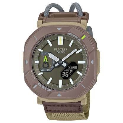 Casio PROTREK PRJ-B001B-5 Solar Smartphone Link Outdoor Men's Watch (Brown & Green)