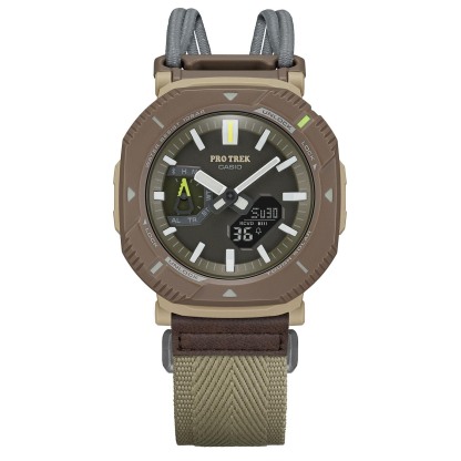Casio PROTREK PRJ-B001B-5 Solar Smartphone Link Outdoor Men's Watch (Brown & Green)