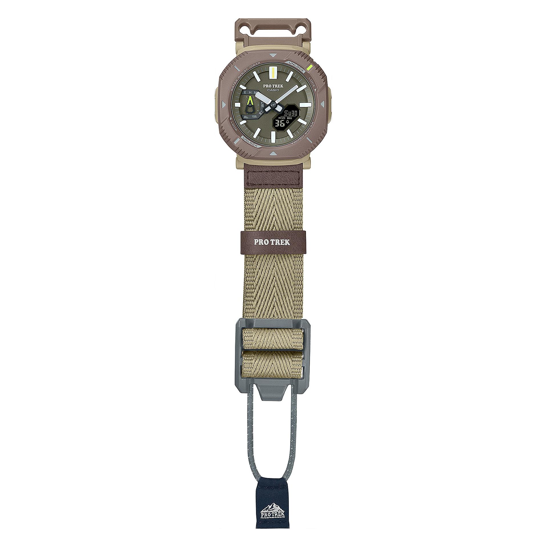 Casio PROTREK PRJ-B001B-5 Solar Smartphone Link Outdoor Men's Watch (Brown & Green)