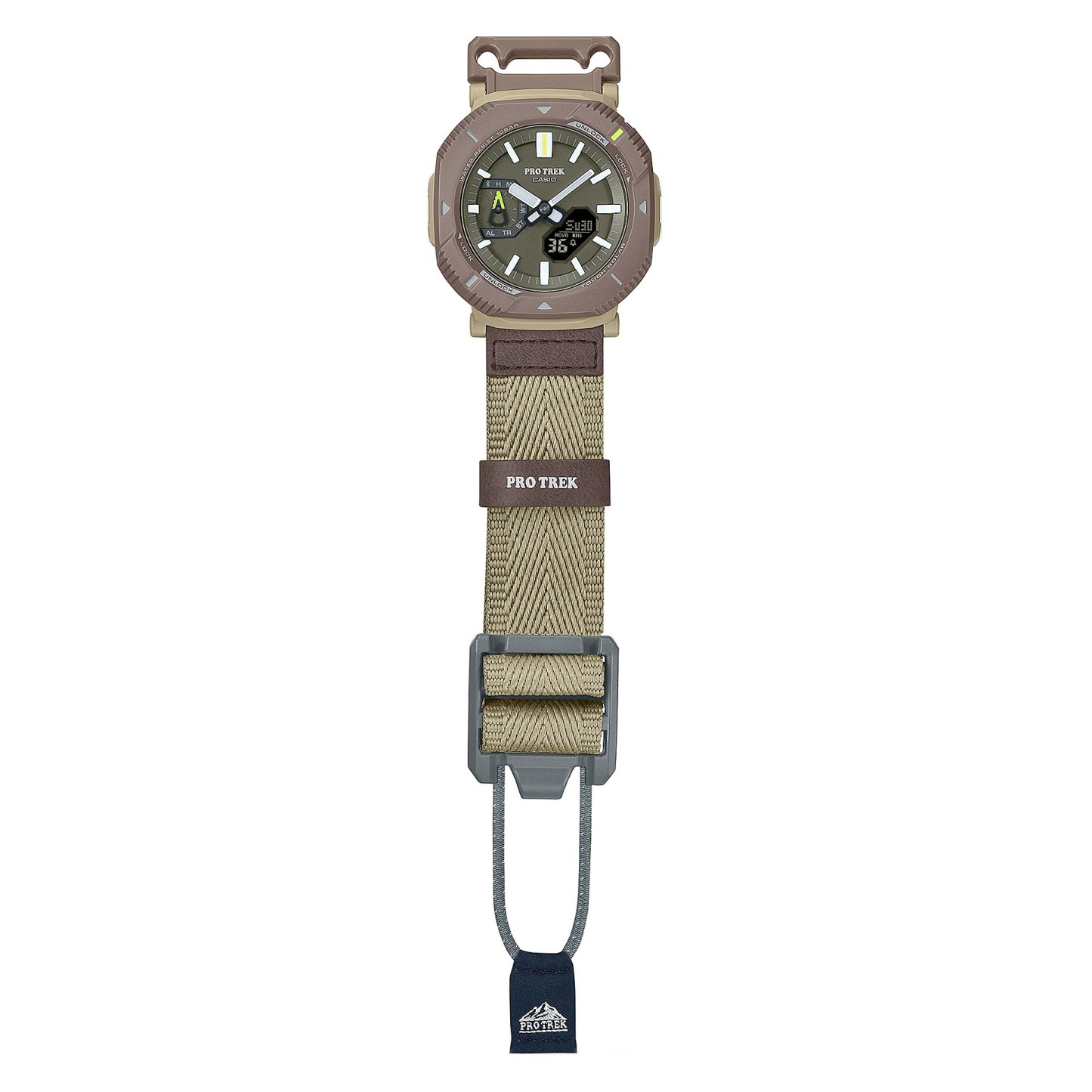 Casio PROTREK PRJ-B001B-5 Solar Smartphone Link Outdoor Men's Watch (Brown & Green)