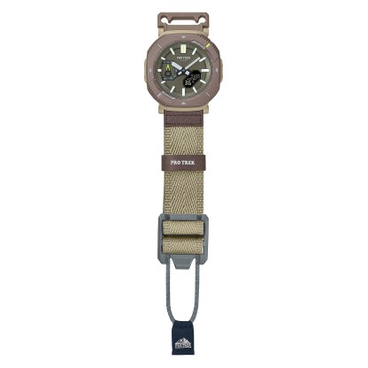 Casio PROTREK PRJ-B001B-5 Solar Smartphone Link Outdoor Men's Watch (Brown & Green)