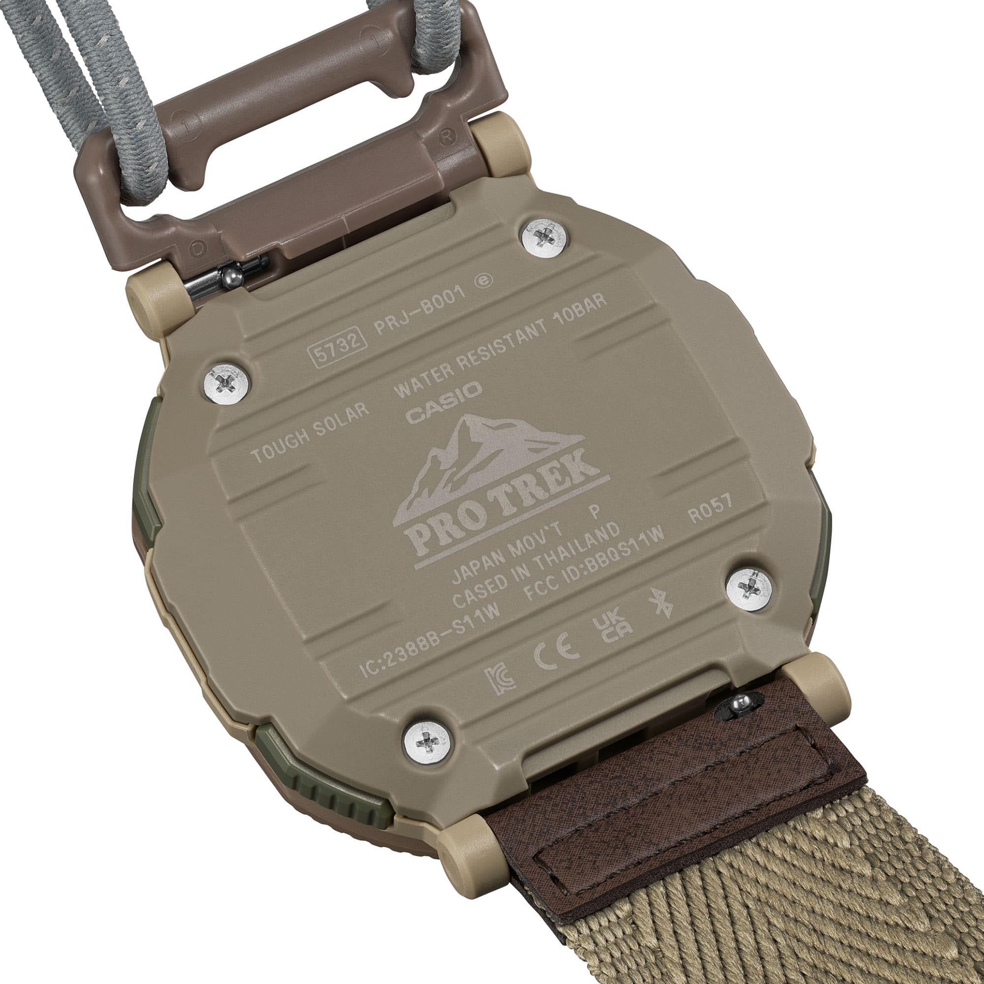 Casio PROTREK PRJ-B001B-5 Solar Smartphone Link Outdoor Men's Watch (Brown & Green)