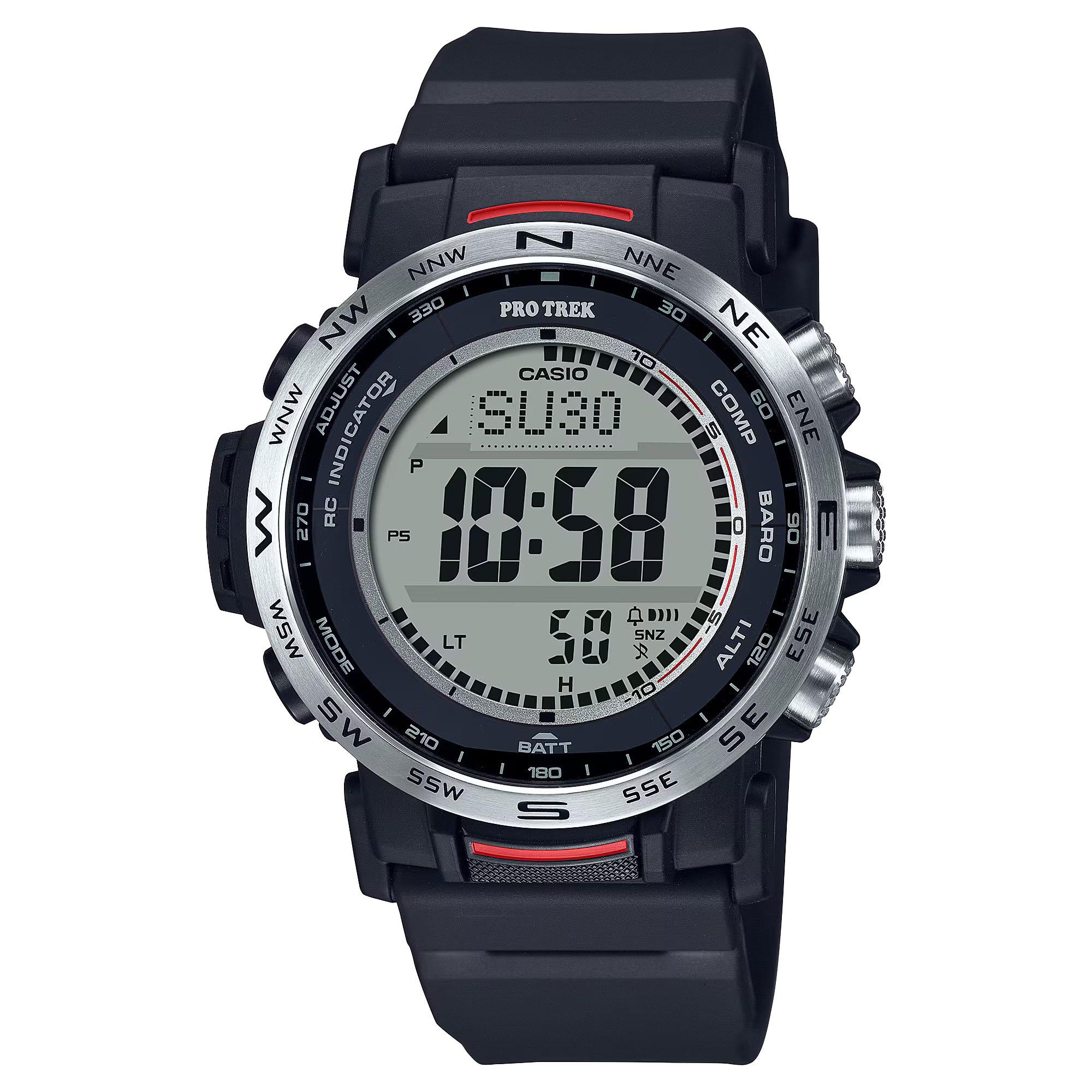 Casio PROTREK PRW-35-1A Climber Line Triple Sensor Solar Multiband 6 Radio Control Men's Watch (Black) PRW35-1A