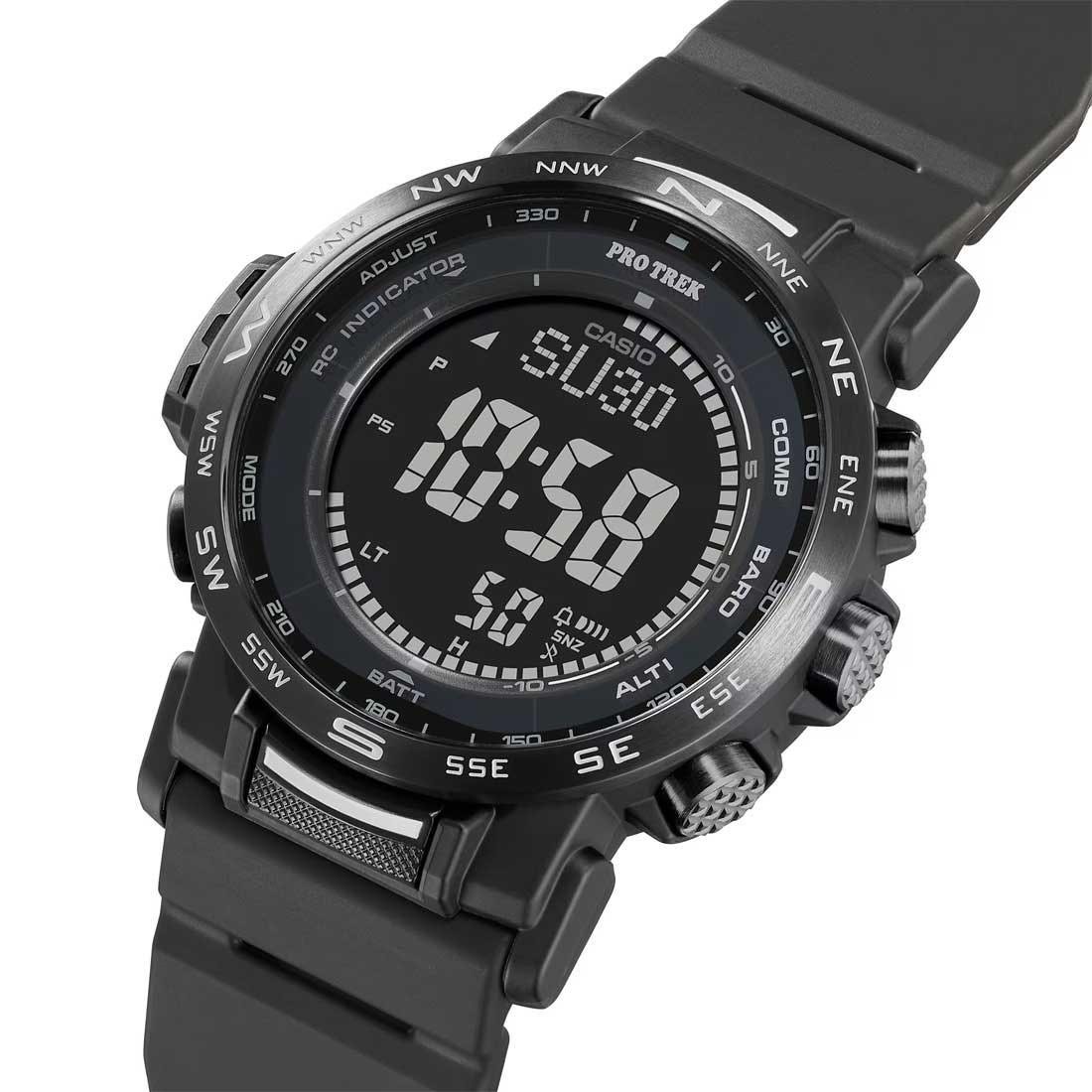 Casio PROTREK PRW-35Y-1B Climber Line Triple Sensor Multiband 6 Radio Control Men's Watch (All Black) PRW35Y-1B