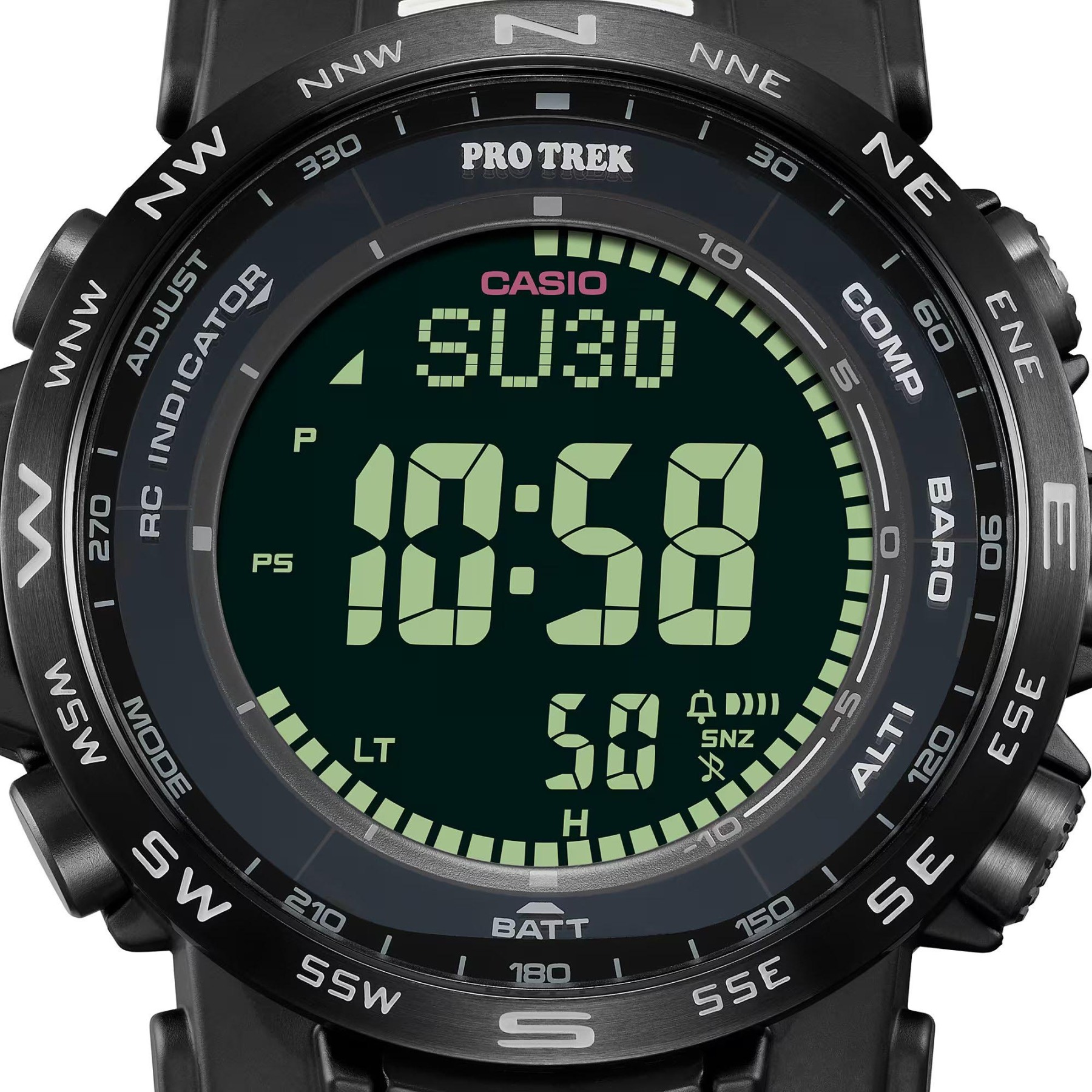 Casio PROTREK PRW-35Y-1B Climber Line Triple Sensor Multiband 6 Radio Control Men's Watch (All Black) PRW35Y-1B
