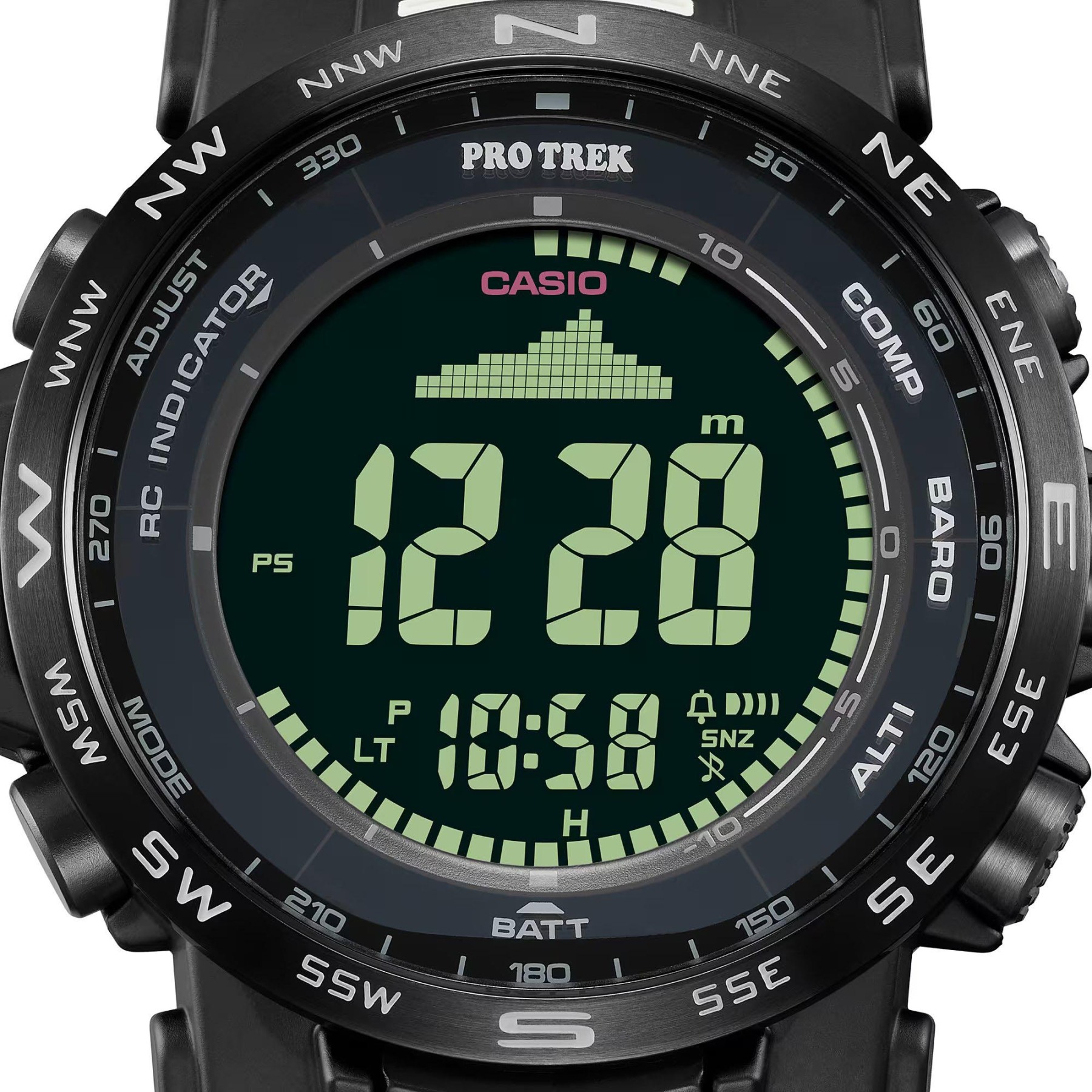 Casio PROTREK PRW-35Y-1B Climber Line Triple Sensor Multiband 6 Radio Control Men's Watch (All Black) PRW35Y-1B