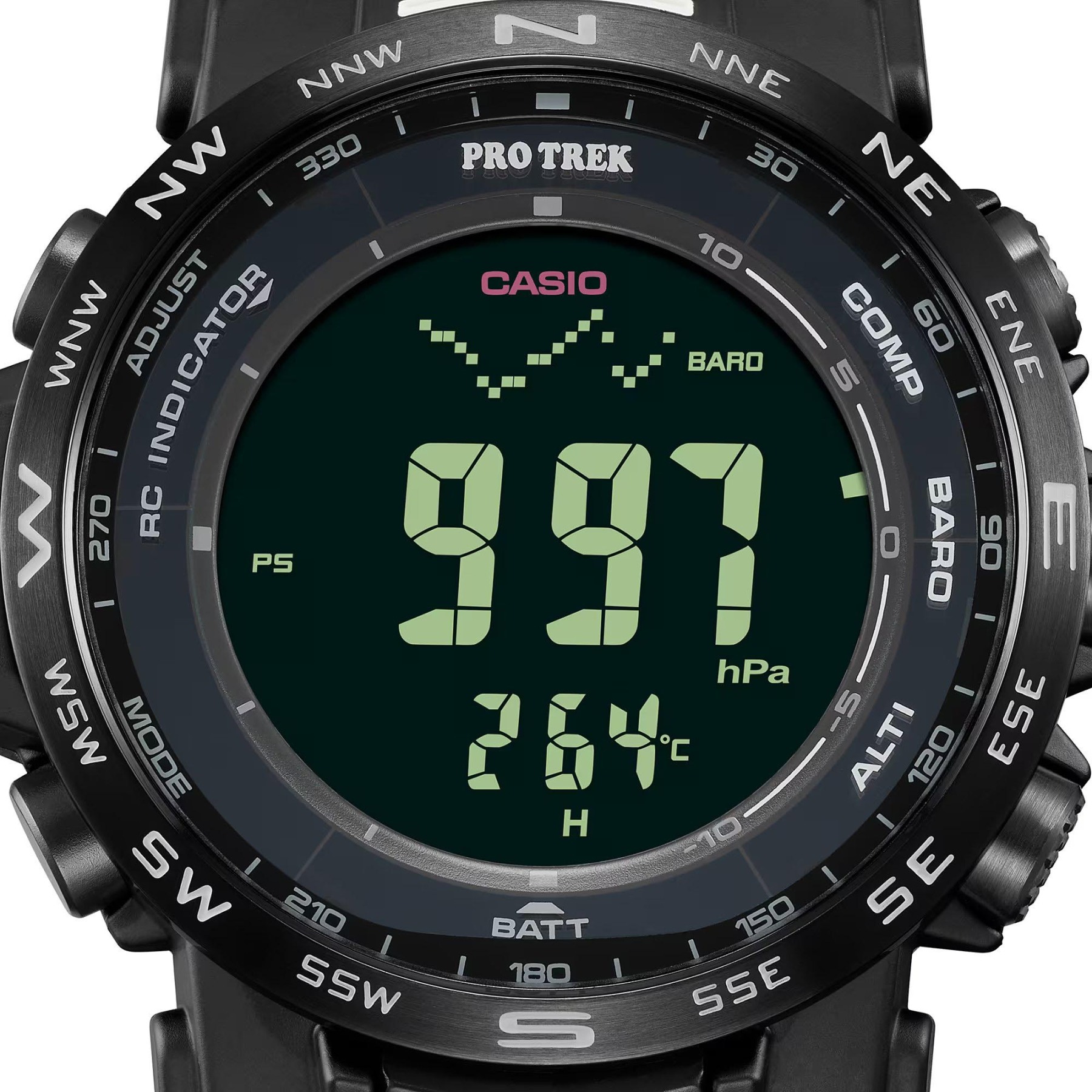 Casio PROTREK PRW-35Y-1B Climber Line Triple Sensor Multiband 6 Radio Control Men's Watch (All Black) PRW35Y-1B