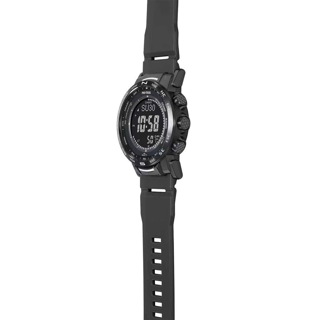 Casio PROTREK PRW-35Y-1B Climber Line Triple Sensor Multiband 6 Radio Control Men's Watch (All Black) PRW35Y-1B