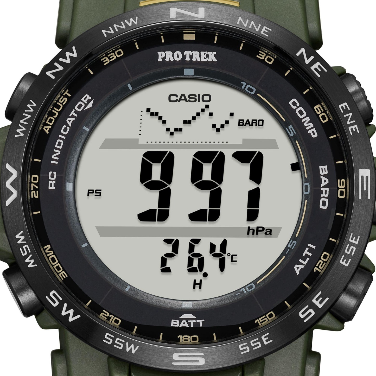 Casio PROTREK PRW-35Y-3B Solar Triple Sensor Outdoor Men's Watch (Green) PRW35Y-3B