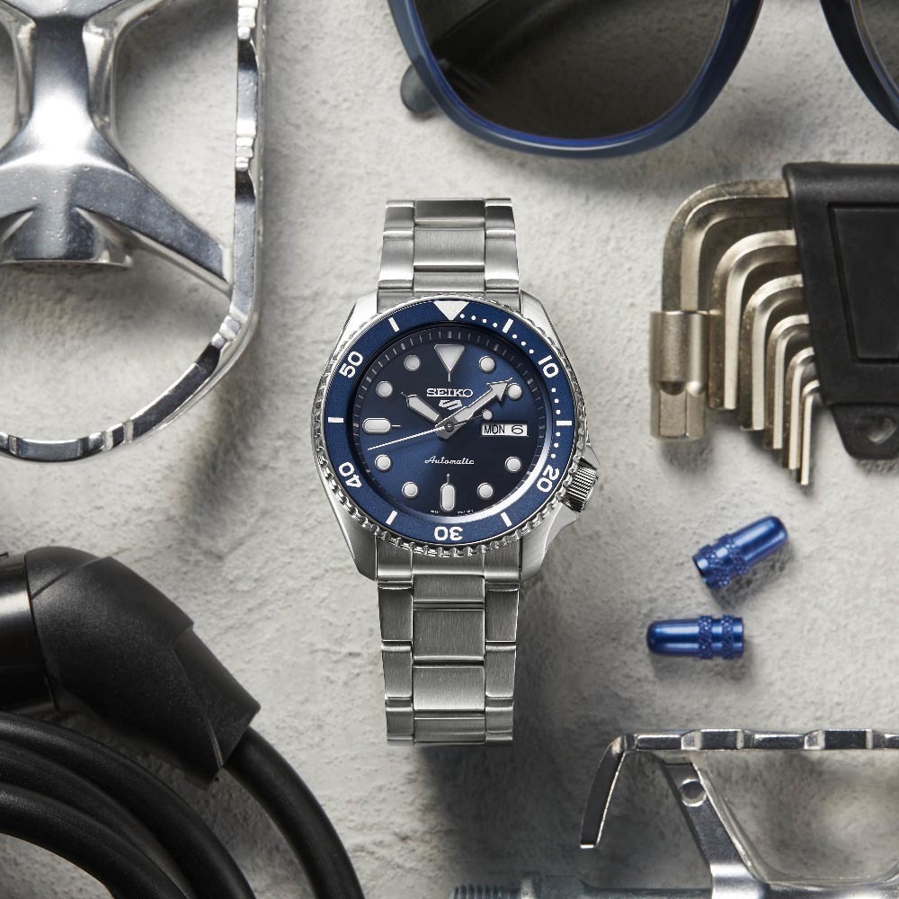 Seiko 5 Sports Automatic SRPD51K1 Sport Style 100M Men Watch (Dark Blue)