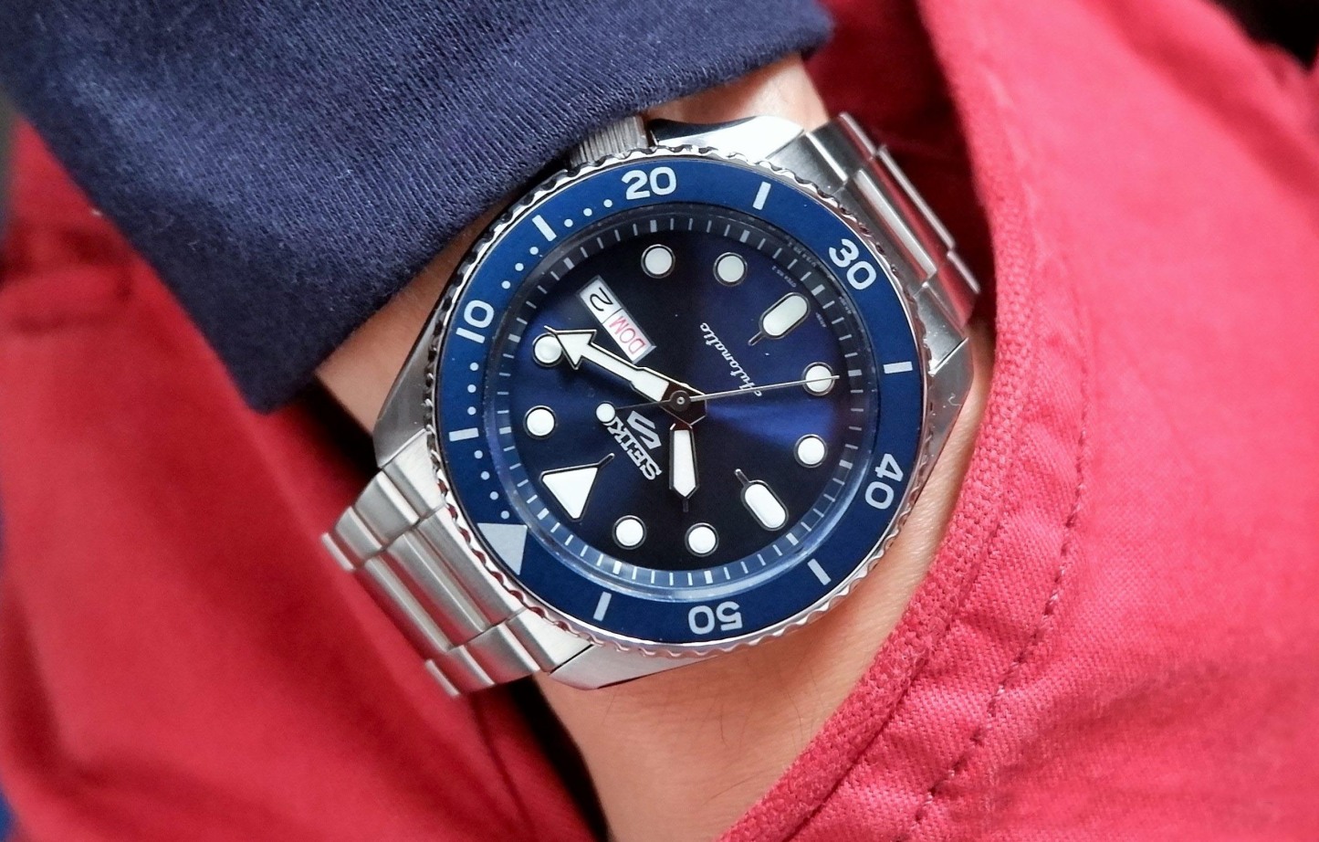 Seiko 5 Sports Automatic SRPD51K1 Sport Style 100M Men Watch (Dark Blue)