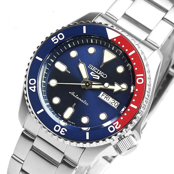 Seiko 5 Sports Automatic SRPD53K1 Men Watch 100M Dark Blue x Pepsi Sport Style ozdigitalwatch.com.au
