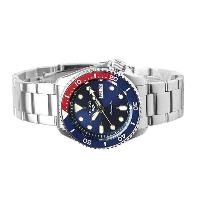 Seiko 5 Sports Automatic SRPD53K1 Men Watch 100M Dark Blue x Pepsi Sport Style ozdigitalwatch.com.au