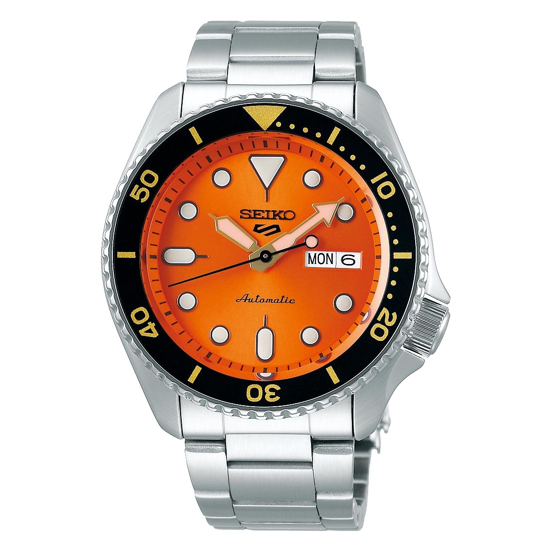 Seiko 5 Sports Automatic SRPD59K1 Men Watch Orange Gold Accents Sport Style ozdigitalwatch.com.au