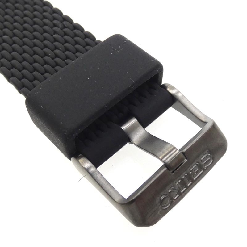 Seiko 5 Sports Automatic SRPD71K2 Men's Watch (Black & Blue), Silicone Band