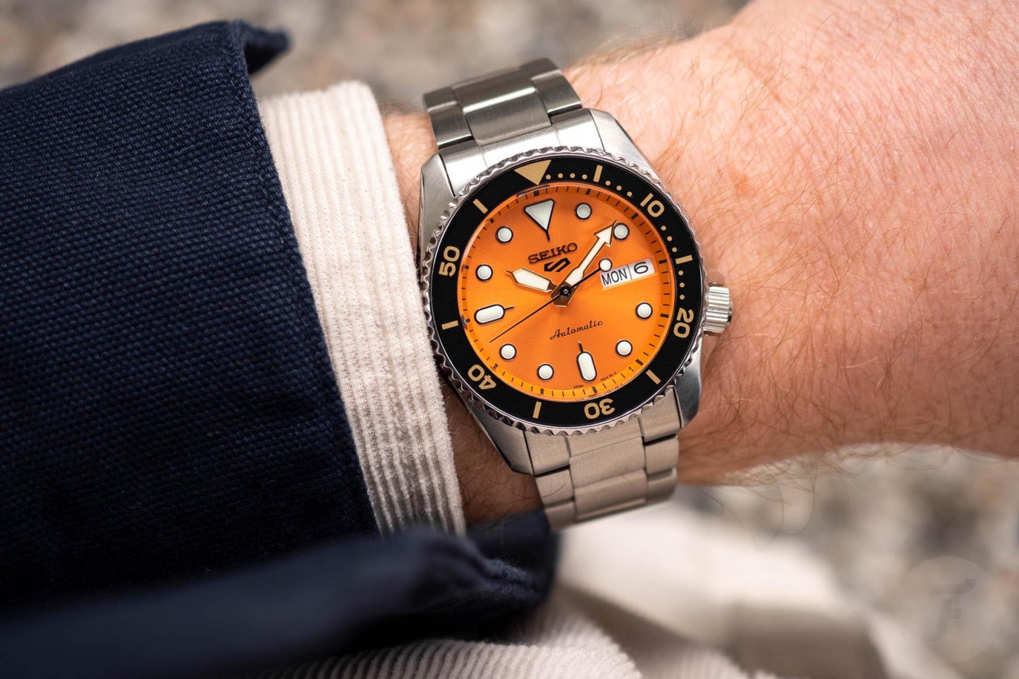 Seiko 5 Sports SRPK35K 38mm SKX Automatic 100M Men Watch (Orange) SRPK35K1
