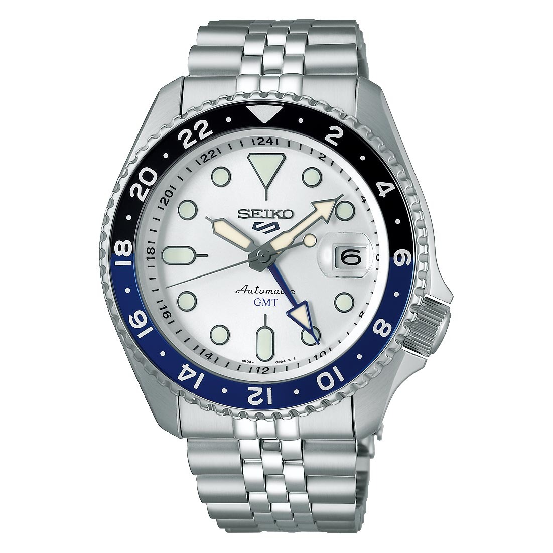 Seiko 5 Sports SSK033K1 GMT Series SKX Style Automatic Men's Watch (White)