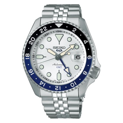 Seiko 5 Sports SSK033K1 GMT Series SKX Style Automatic Men's Watch (White)