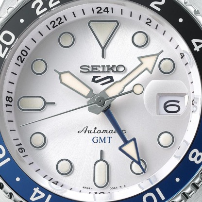 Seiko 5 Sports SSK033K1 GMT Series SKX Style Automatic Men's Watch (White)