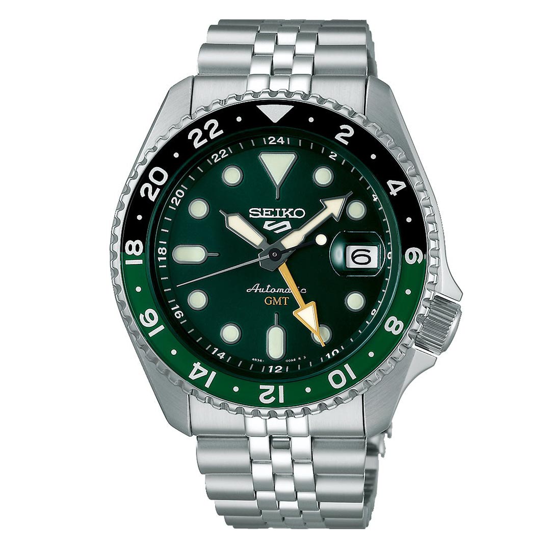 Seiko 5 Sports SSK035K1 GMT Series SKX Style Automatic Men's Watch (Green)