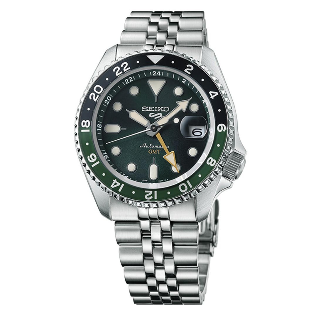 Seiko 5 Sports SSK035K1 GMT Series SKX Style Automatic Men's Watch (Green)
