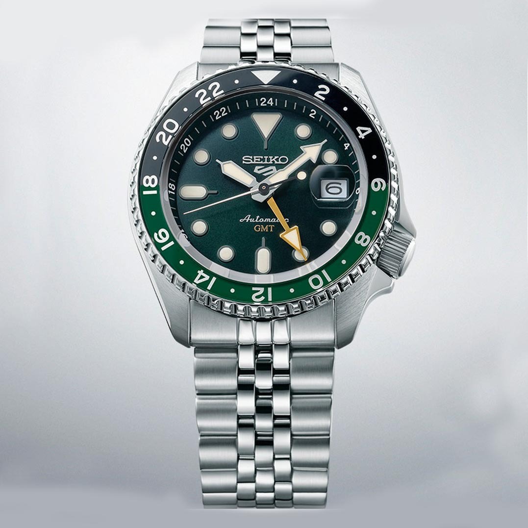 Seiko 5 Sports SSK035K1 GMT Series SKX Style Automatic Men's Watch (Green)