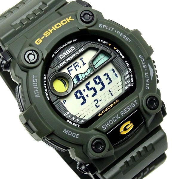 Casio G-Shock G-7900-3 Tide Graph Moon Data Digital Men Watch Green ozdigitalwatch.com.au