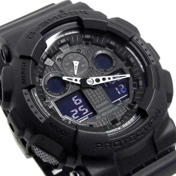 Casio G-Shock GA-100-1A1 Analog Digital Men Watch Black ozdigitalwatch.com.au