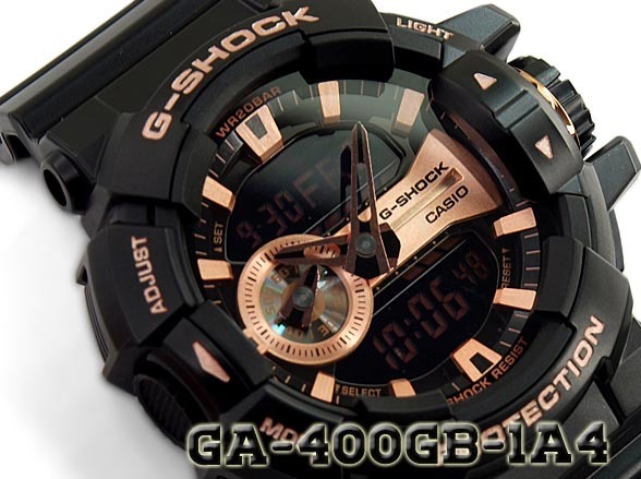 Casio G-Shock GA-400GB-1A4 Analog Digital Men's Watch (Black x Rose Gold) GA400GB-1A4