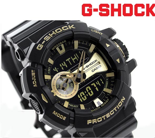 Casio G-Shock GA-400GB-1A9 Analog Digital Men's Watch Black Gold ozdigitalwatch.com.au