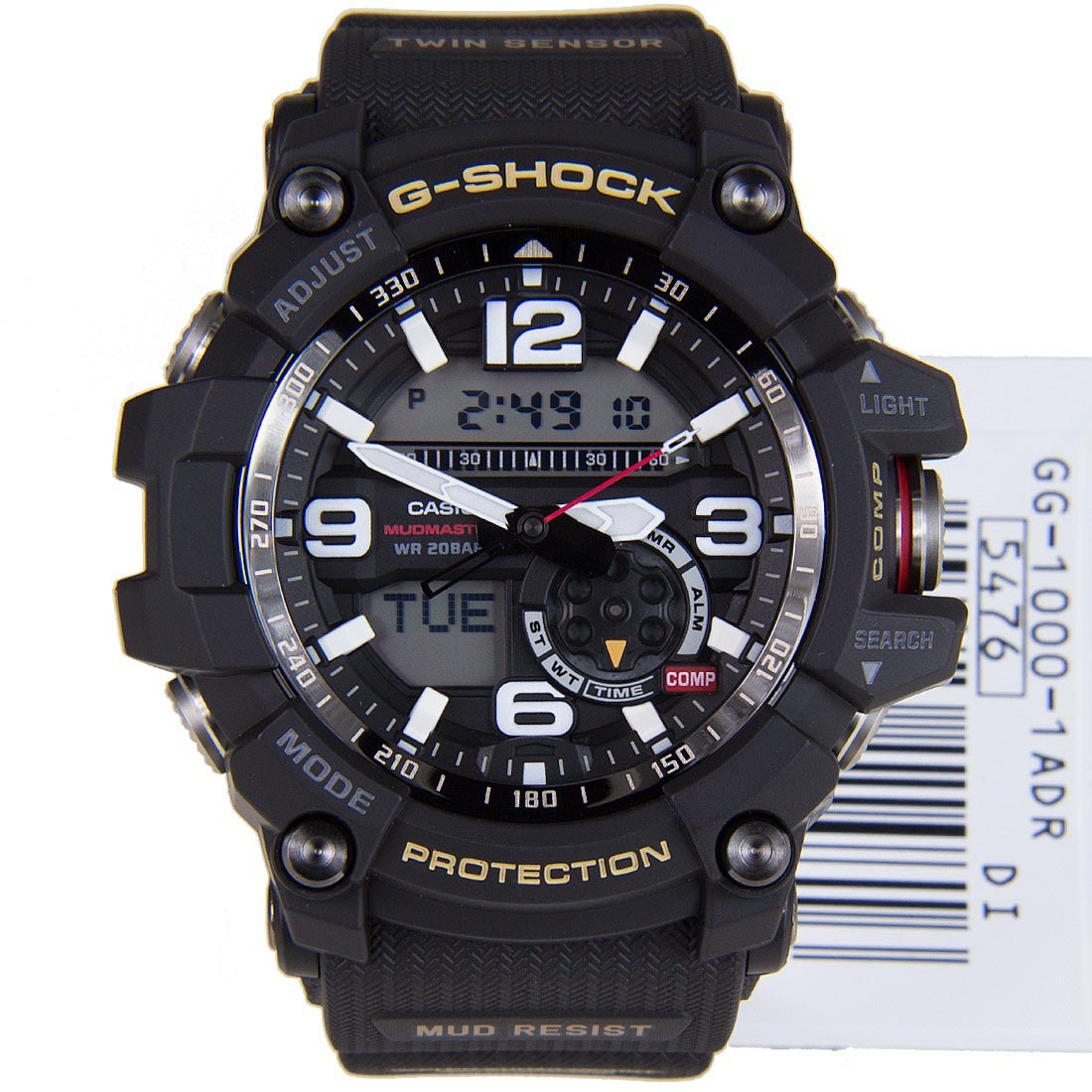 Casio G-Shock GG-1000-1A Mudmaster Twin Sensor Men's Watch (Black) G1000-1A