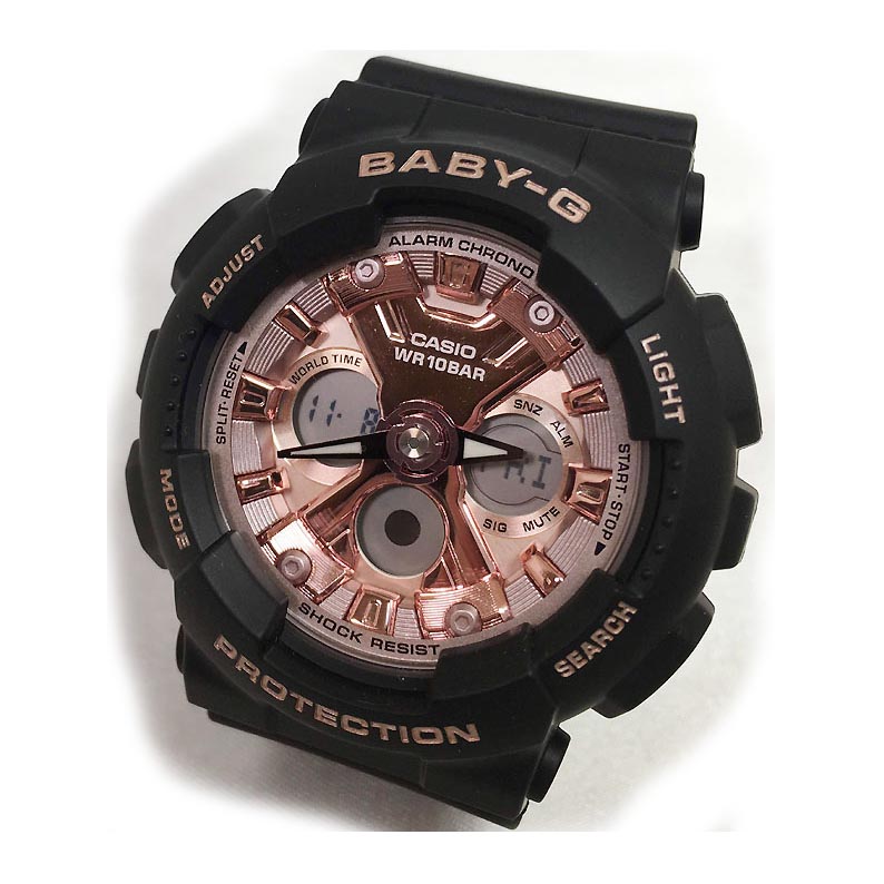 Casio Baby-G BA-130-1A4 Rose Gold & Black Analog Digital Women's