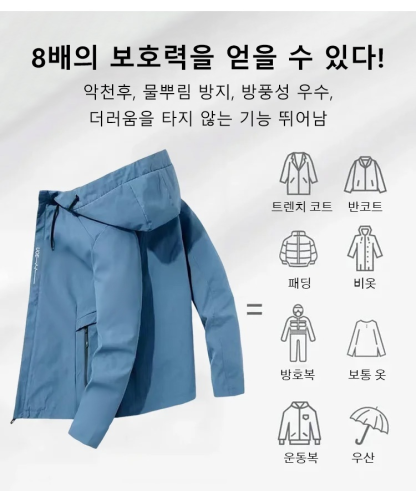 가을 겨울 다기능 보온 윈드 재킷