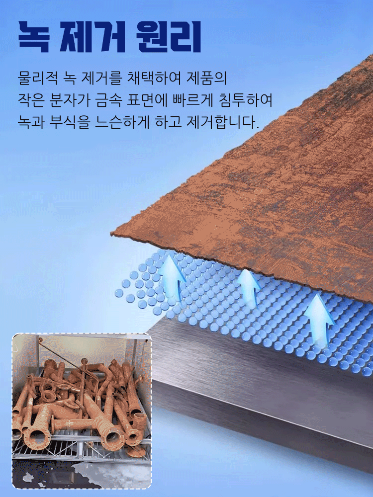 【빠른 녹 제거】강력 스테인리스강 녹 제거제, 💥역대 최대 할인, 4병51700원!💥모든 녹슨 철제 도구의 녹을 제거할 수 있으며, 철제 도구를 손상시키지 않습니다.