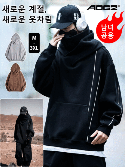 남녀통용 기능성 루즈핏 후드티