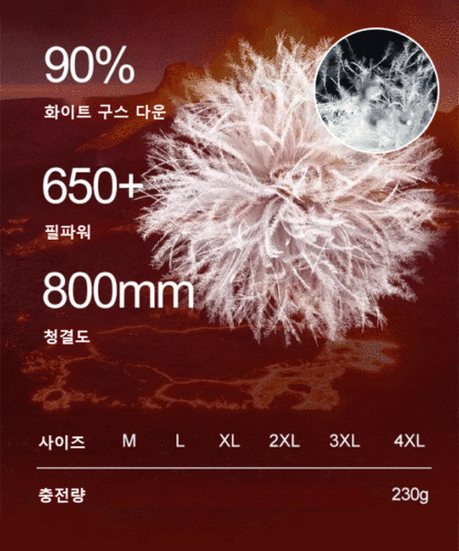 남녀 공용 보온 후드 다운 재킷