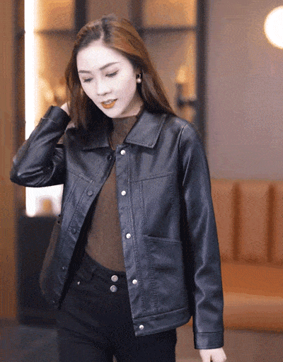 클래식 가죽 재킷
