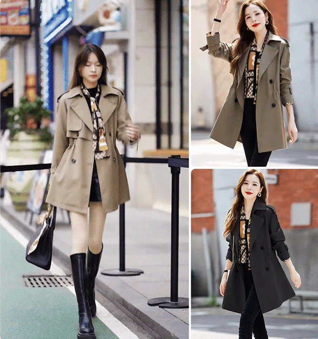 🧥 아시아에서 가장 인기 있는 트렌치코트❤촉감이 부드러움/통기성이 좋음/착용감이 좋음 