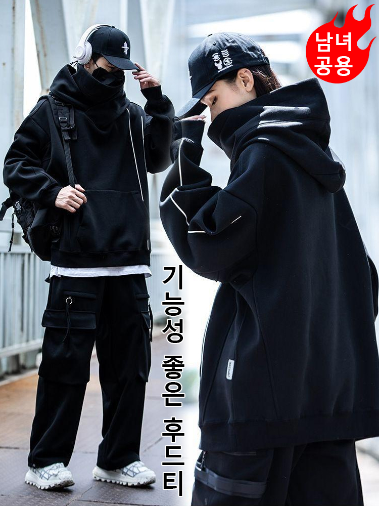 남녀통용 기능성 루즈핏 후드티