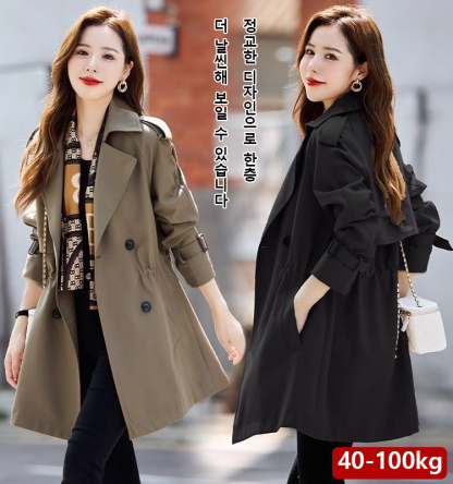 🧥 아시아에서 가장 인기 있는 트렌치코트❤촉감이 부드러움/통기성이 좋음/착용감이 좋음 