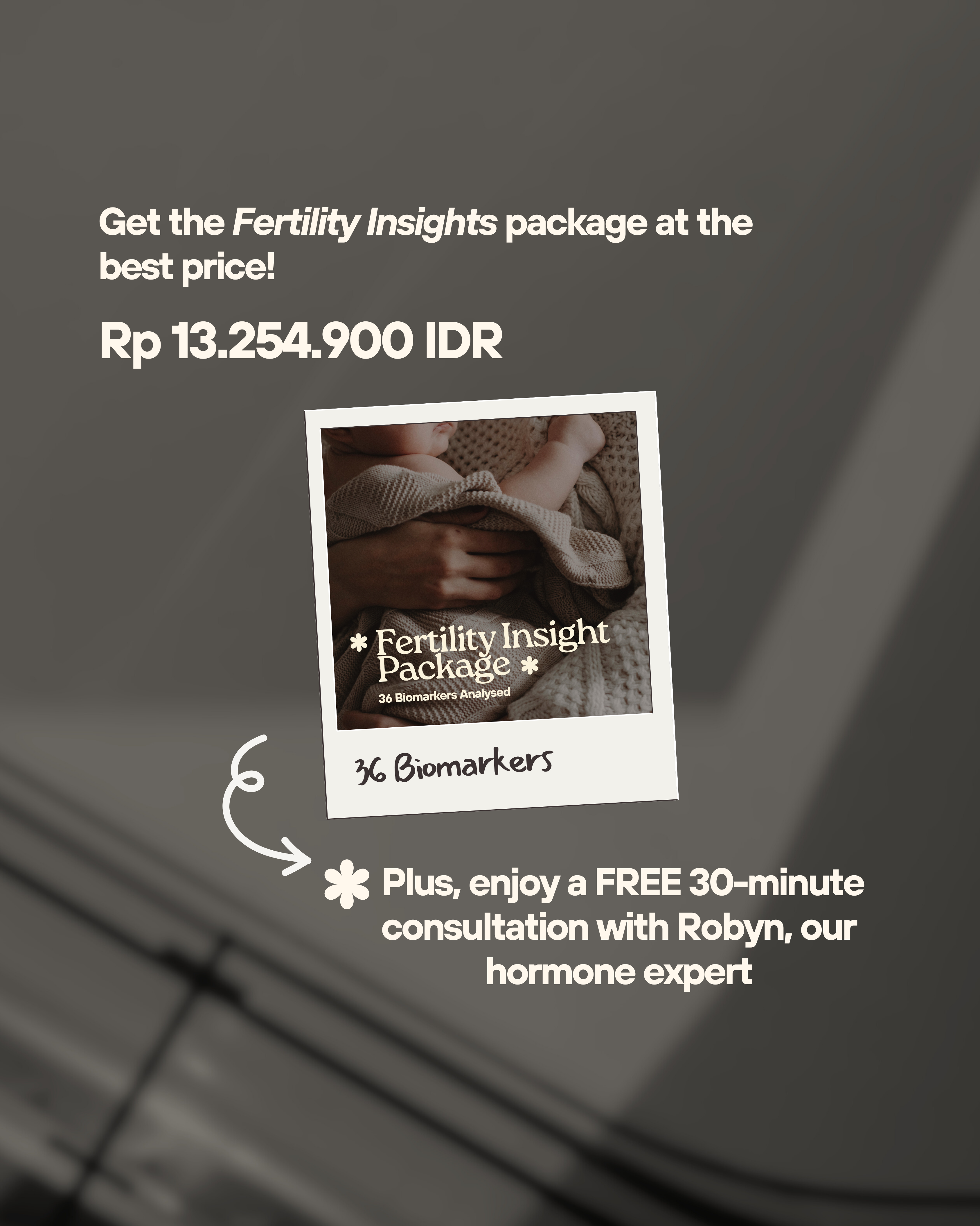 Fertility Insights Package - 36 biomarkers (+ Free 30min Consultation)
