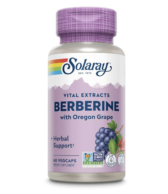 Solaray Berberine Root Extract Advanced Formula 250 mg - 60 Vege Caps
