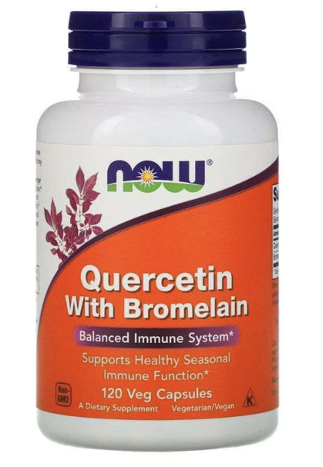 NOW Foods Quercetin with Bromelain – 120 Veg Capsules