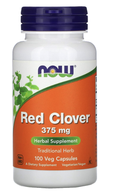NOW Foods Red Clover 375 mg – 100 Veg Capsules