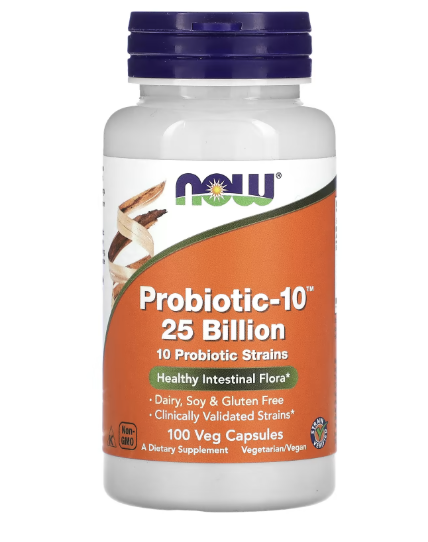 ￼Now Foods, Probiotic-10, 25 Billion, 50 Veg Capsules